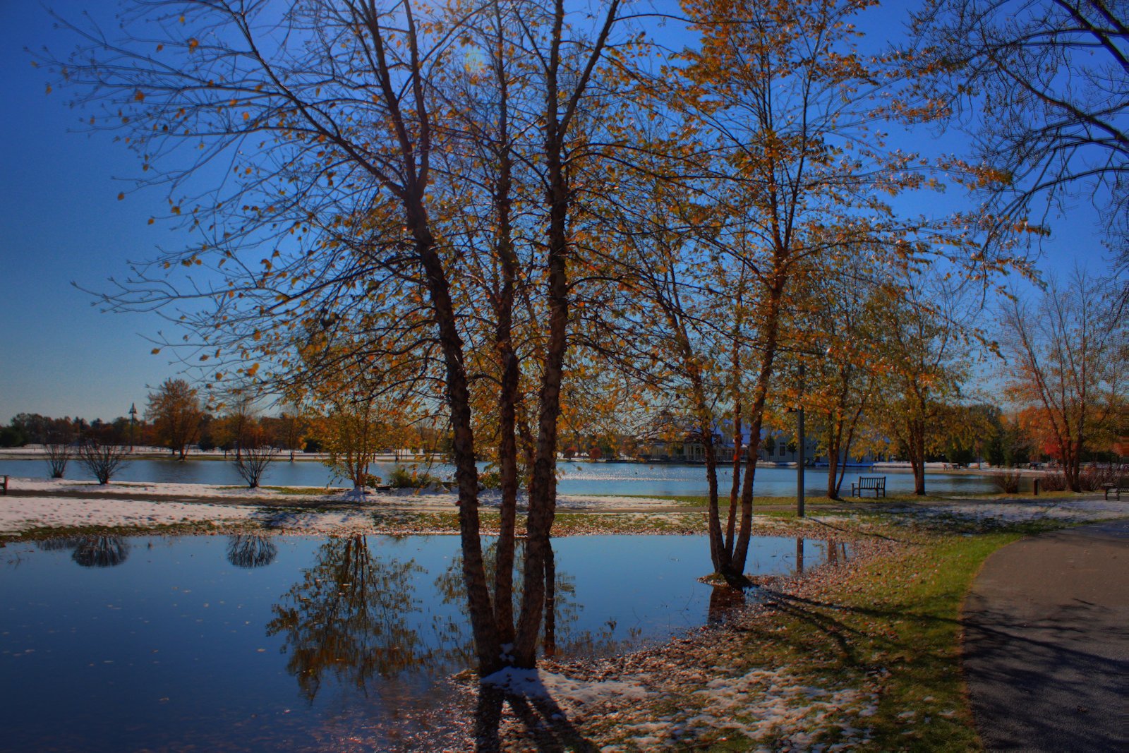 Crossings Park in Snow<BR>October 30, 2011