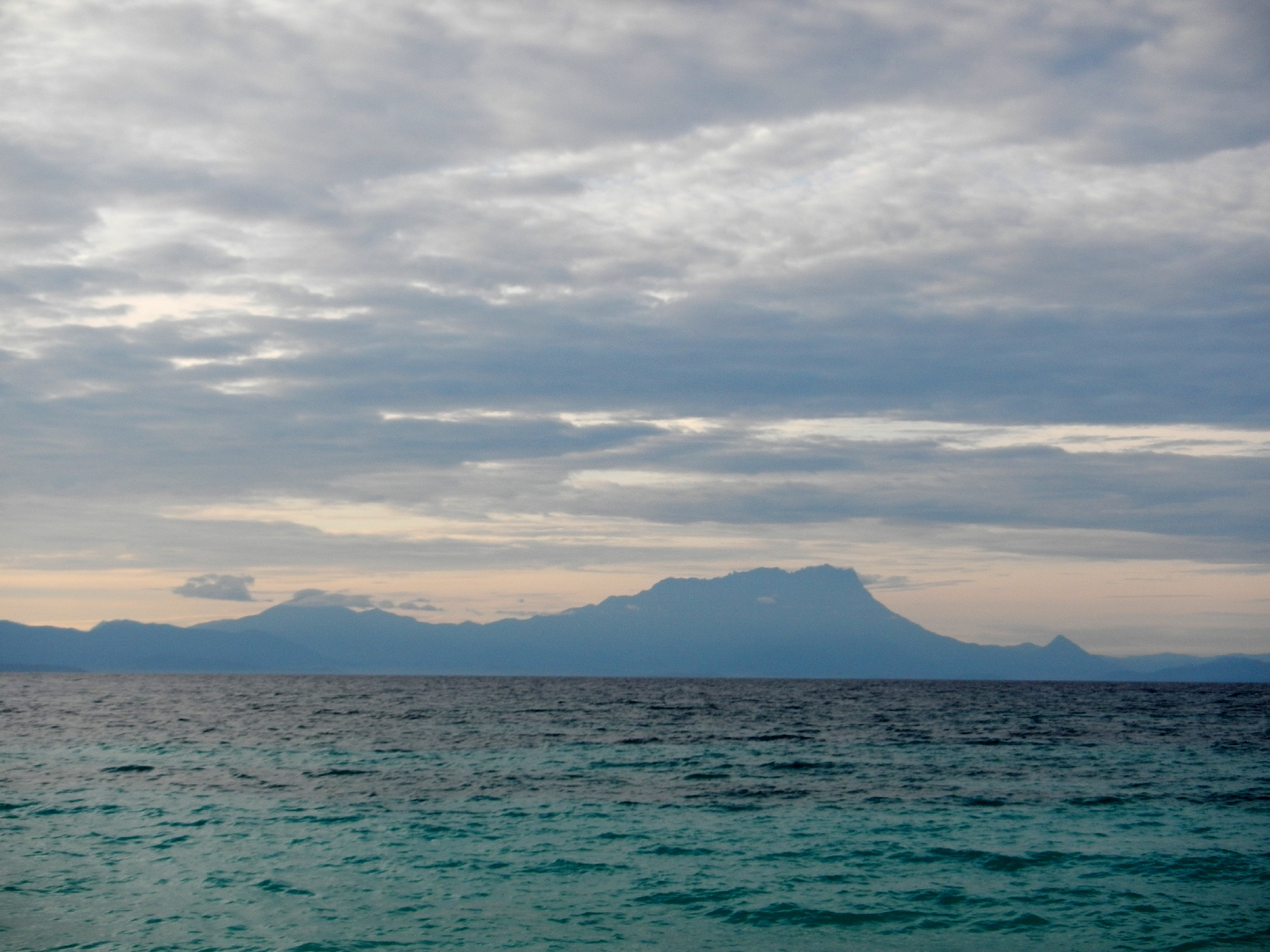 Mt. Kinabalu at dawn viewing from Mantanani