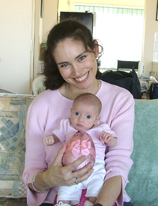 Hilda and the human bean.JPG