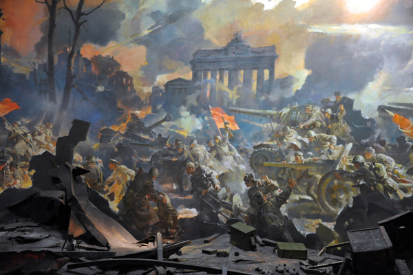 Diorama - the Fall of Berlin - Soviet army at the Brandenburg Gate