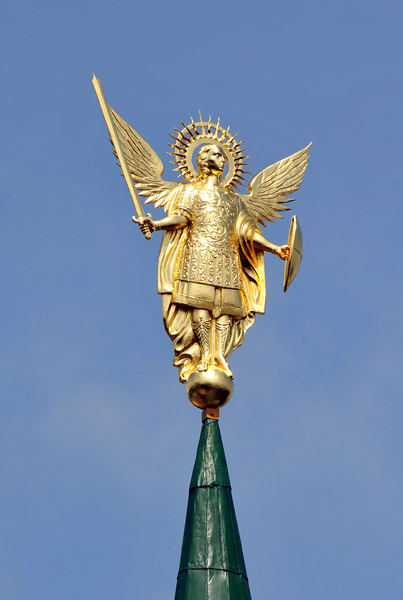 Angel on top of the south entrance to St. Sophia's