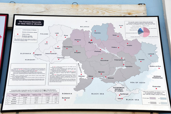 Map of the Famine-Genocide of 1932-1933 in Ukraine