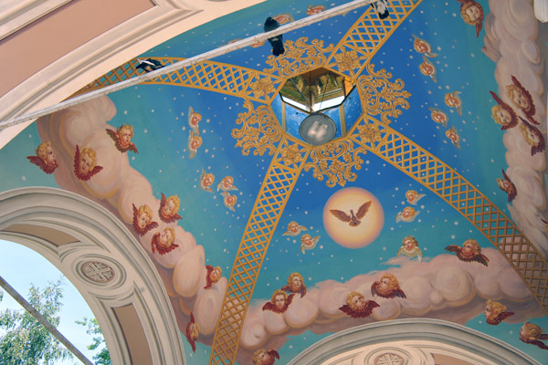 Painted ceiling of Saint Michaels Monastery Chapel