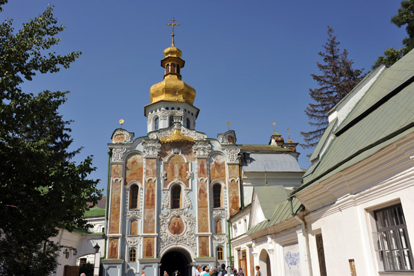 After destruction of the Dormition Cathedral during the Mongol invasion of 1240, it became the main church of Lavra Monastery
