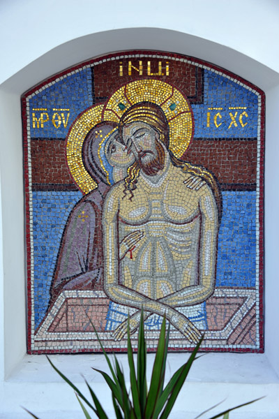 Mosaic - Mary and Jesus, Lavra Monastery