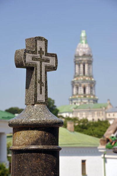 Orthodox Cross with the Great Lavra Bell Tower