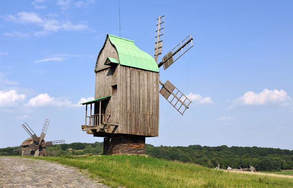 1907 windmill from Nurove village, Pyrohiv Museum of Folk Architecture