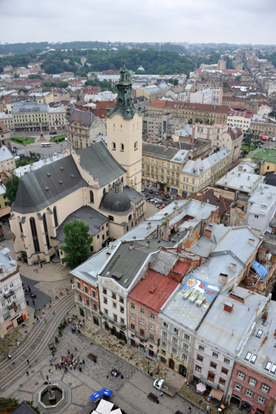 View southwest from the Lviv Town Hall Tower