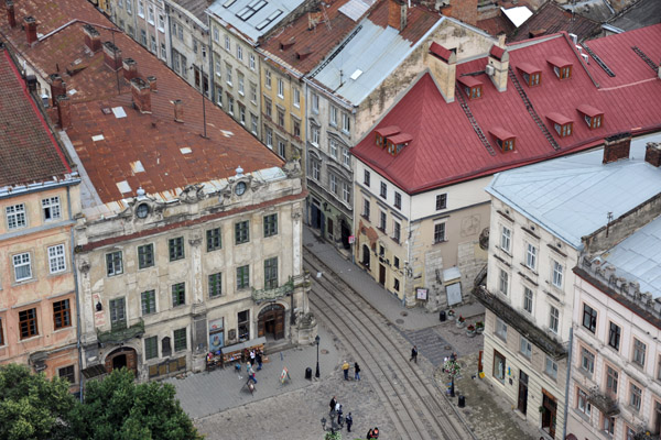 Southeast corner of Rynok Square from Lviv Town Hall