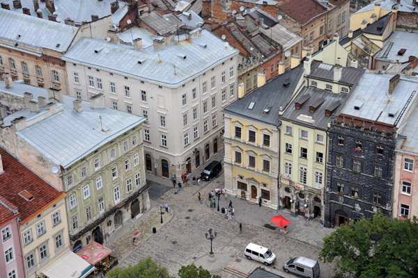 Northeast corner of Rynok Square from Lviv Town Hall