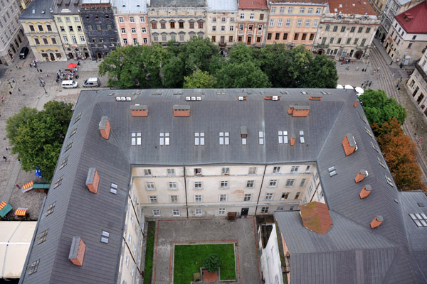 Courtyard of Lviv Town Hall from the Tower