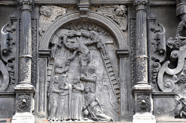 Central relief of Boim Chapel - the Crucifixion