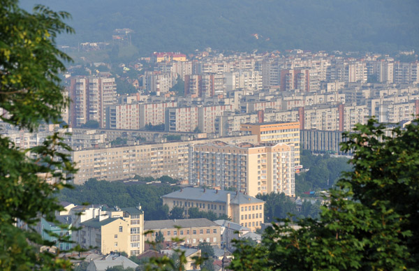Soviet-era apartment blocks of Lviv