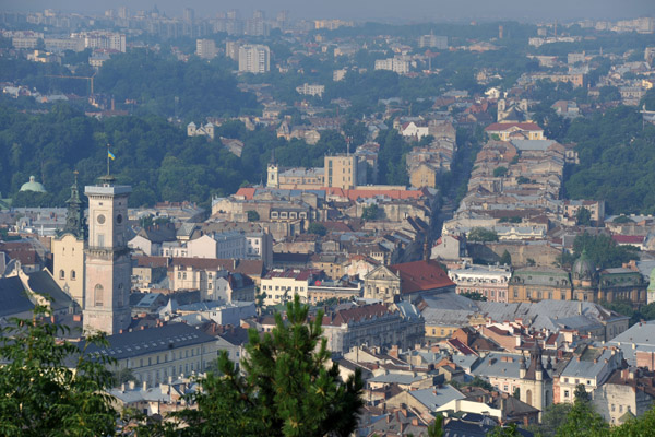 Lviv Old Town from Castle Hill