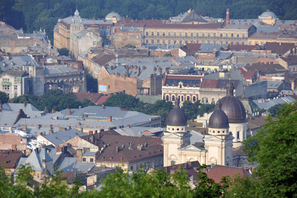 Church of the Transfiguration from Castle Hill, Lviv