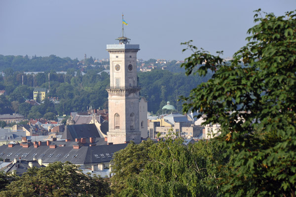 Bell Tower of Lviv City Hall from Castle Hill