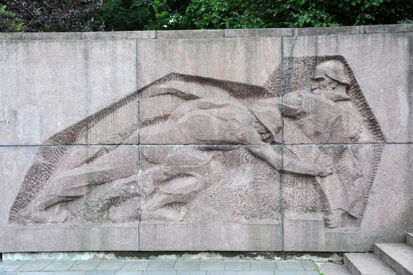 Left side of the Ivan Franko monument, Lviv