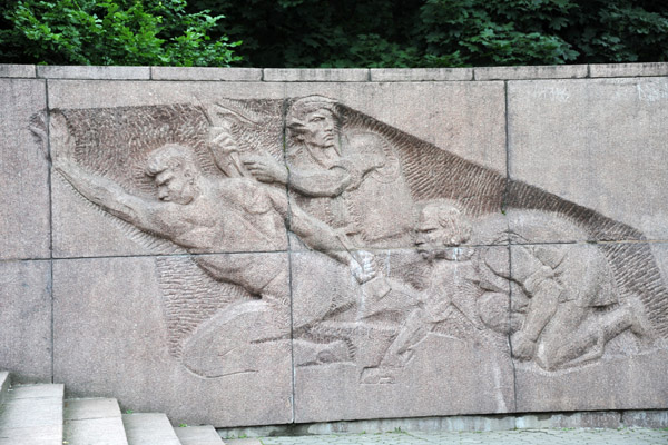 Right side of the Ivan Franko monument, Lviv