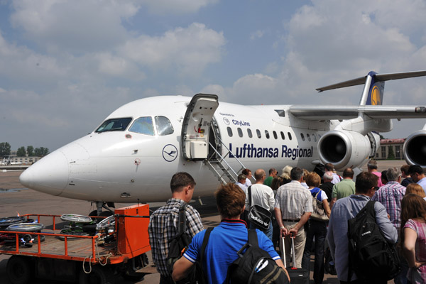 Boarding Lufthansa Regional CityLine at Lviv Airport