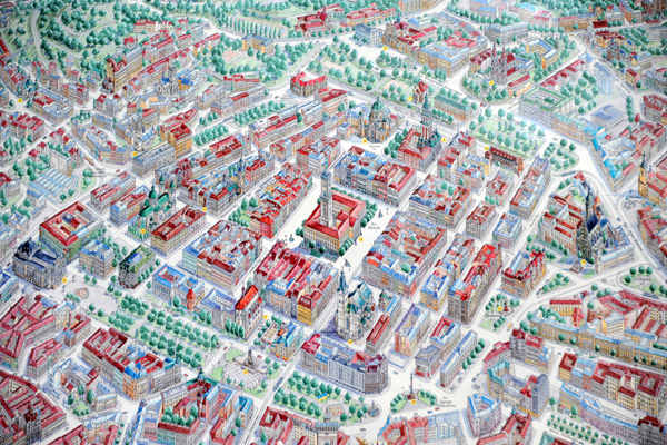 3D map of central Lviv