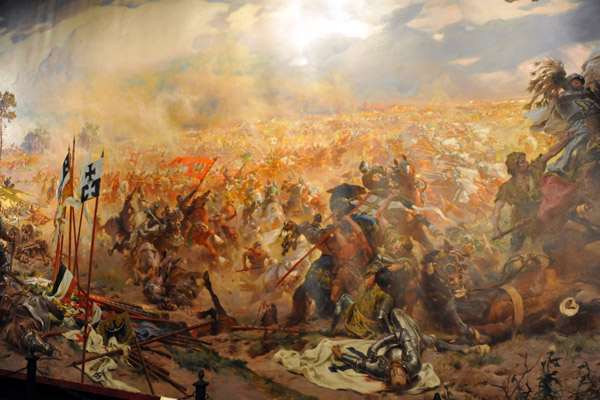 Battle mural at the Arsenal Museum, Lviv