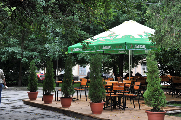 Outdoor tables, Halytska Square, Lviv