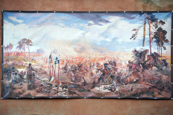 Battle mural at the Arsenal Museum, Lviv