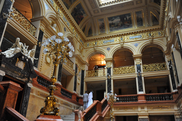 Opulent foyer of the Lviv National Academic Opera and Ballet Theatre