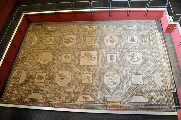 The Dionysos Mosaic, discovered here in 1941