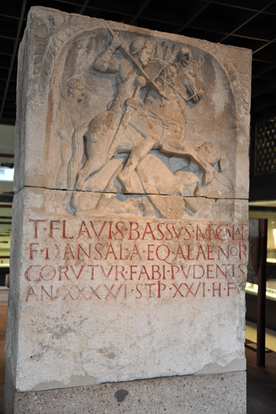 Grave marker for Flavius Bassus, 1st. C. AD