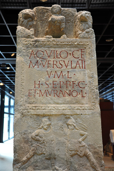 Grave monument for the gladiator Aquilo, 1st. C. AD