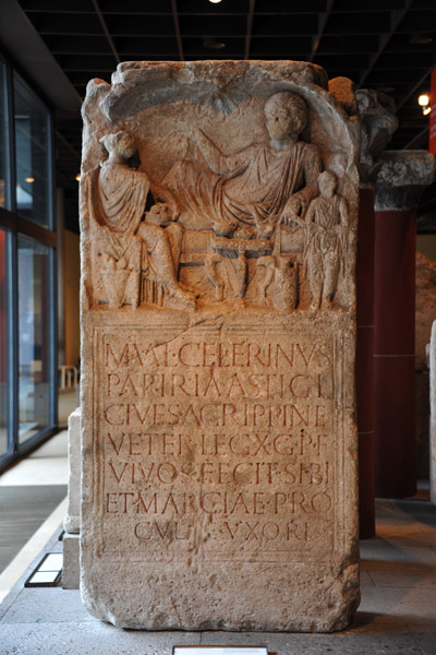 Gravestone of Valerius Celerinus ca 100 AD