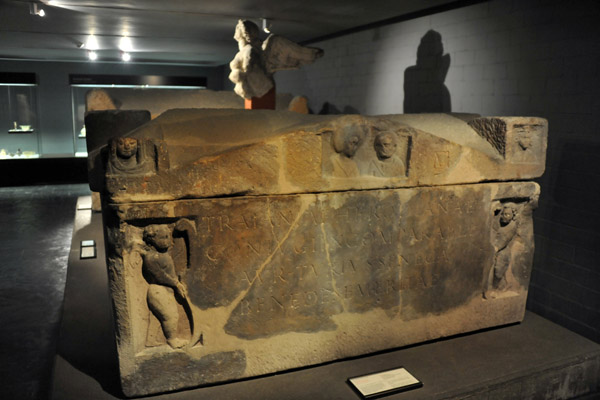 Stone sarcophagus of Trainia Herodiana and spouse, 3rd C. AD