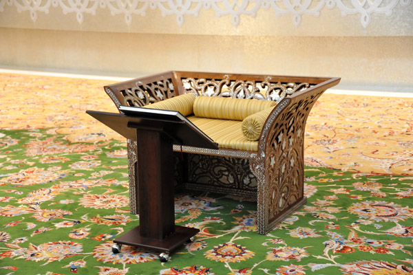 Syrian chair with lectern, Sheikh Zayed Mosque