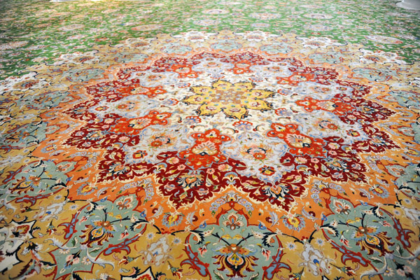 A small part of the world's largest Iranian carpet