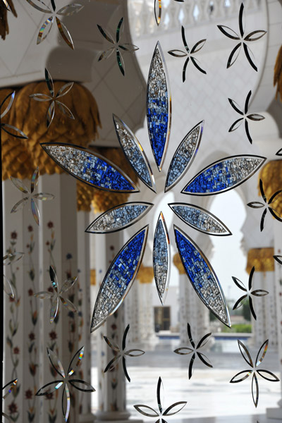 Window mosaic flower, Sheikh Zayed Mosque