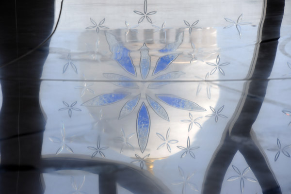 Dome reflection with window mosaic, Sheikh Zayed Mosque