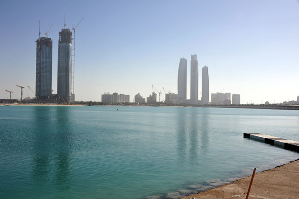 The new towers of Abu Dhabi - Nation Towers and Etihad Towers