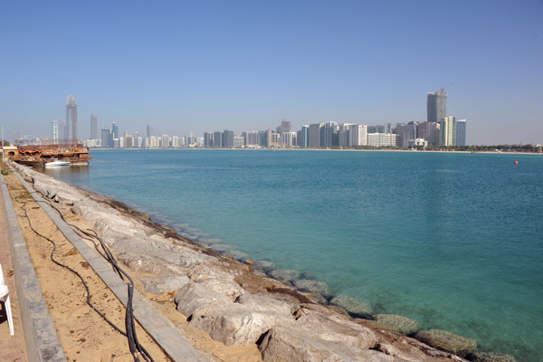 Abu Dhabi Skyline from the shore near the Marina Mall