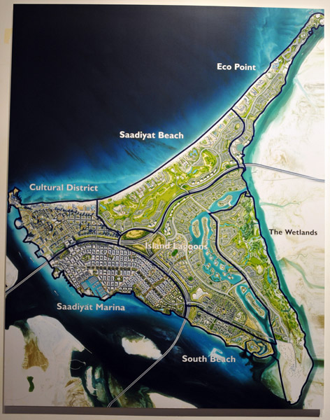 Map of the Saadiyat Island master plan