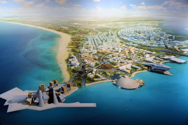 Artist's impression of the Saadiyat Island Cultural District, Abu Dhabi
