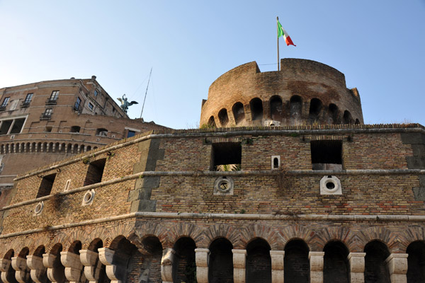 Castel Sant'Angelo - the Mausoleum of Hadrian (135-139 AD) converted into a fortress shortly before the sacking of Rome