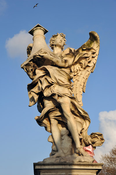 Angel with the Column by Antonio Raggi (1686), Ponte Sant'Angelo