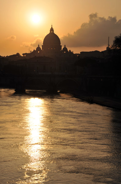 Sunset with the Vatican and the Tiber