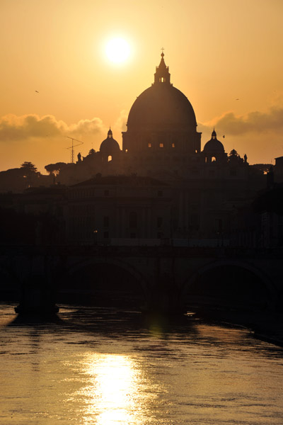 Sunset with the Vatican and the Tiber