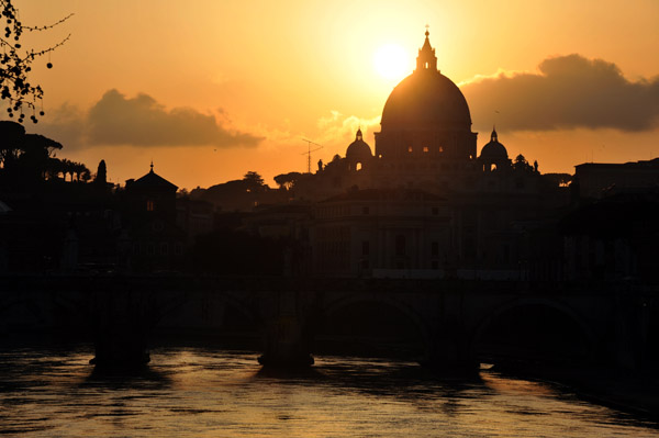 Sunset with the Vatican and the Tiber