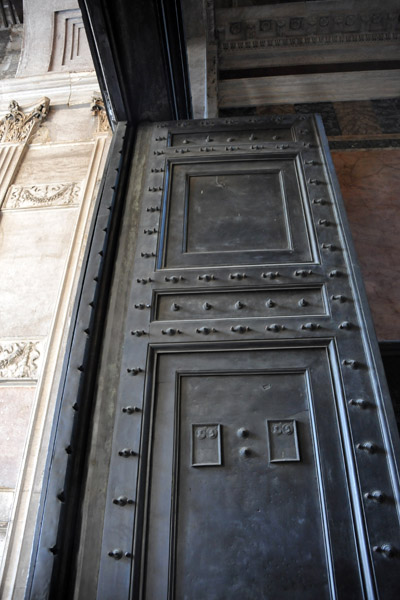 The bronze doors are original