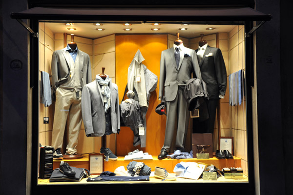 Shop window, men's clothing