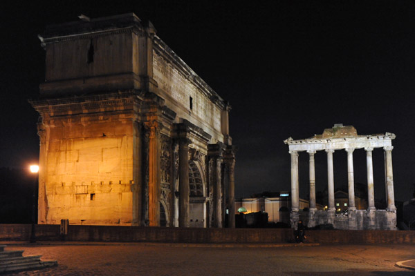 Arch of Septimus Serverus, Temple of Saturn