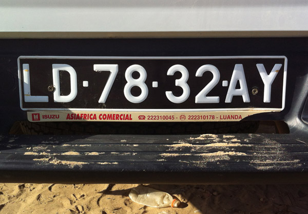 Luanda license plate